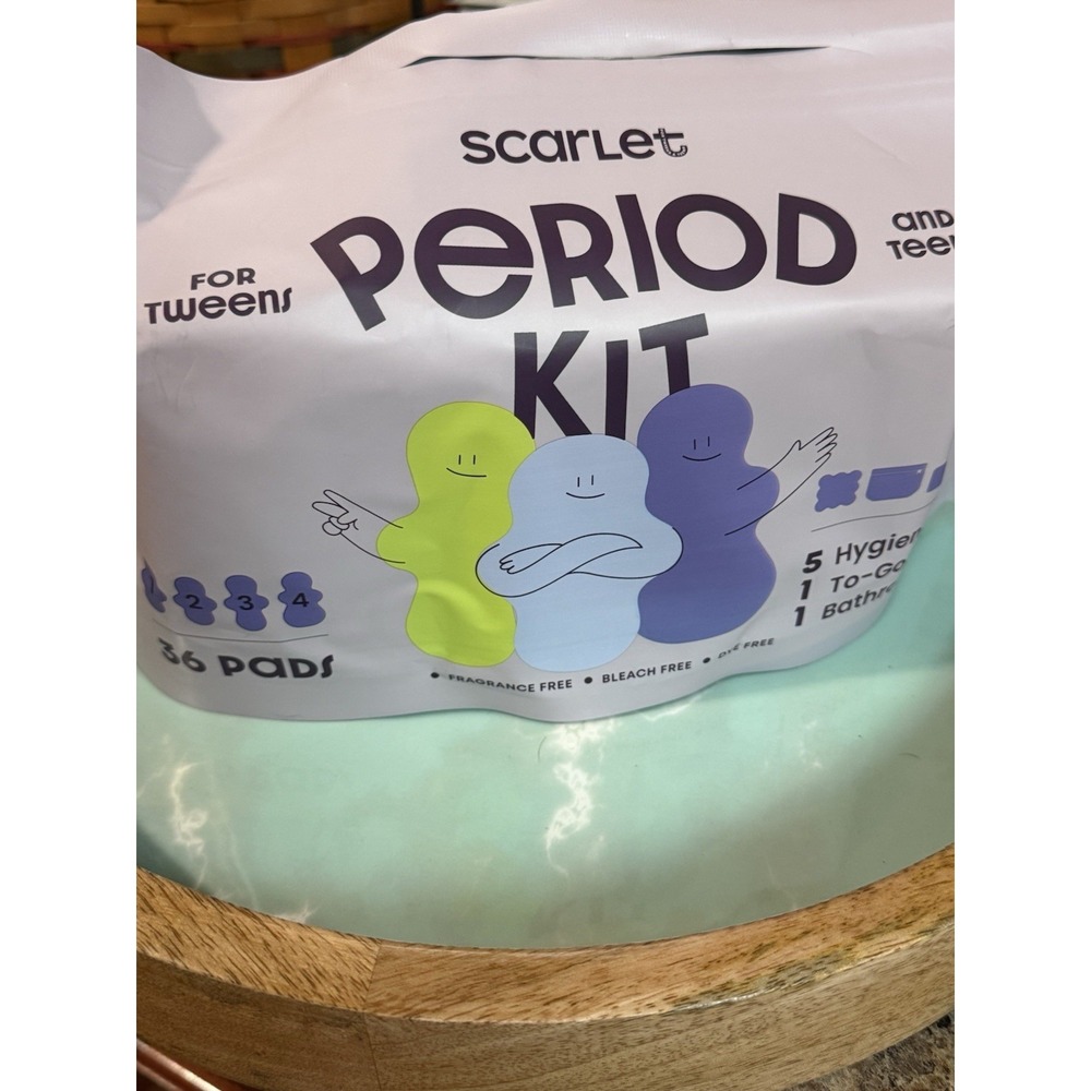 Scarlet by RedDrop Tween Period Kit for Girls 9–12 (45 Pcs) | 36 Pads with Wings